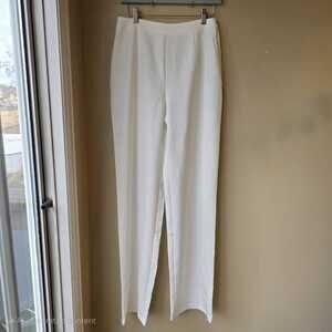 Blithe La Ivory Straight Leg Dress Pants Size M Office Minimalist Capsule NWOT